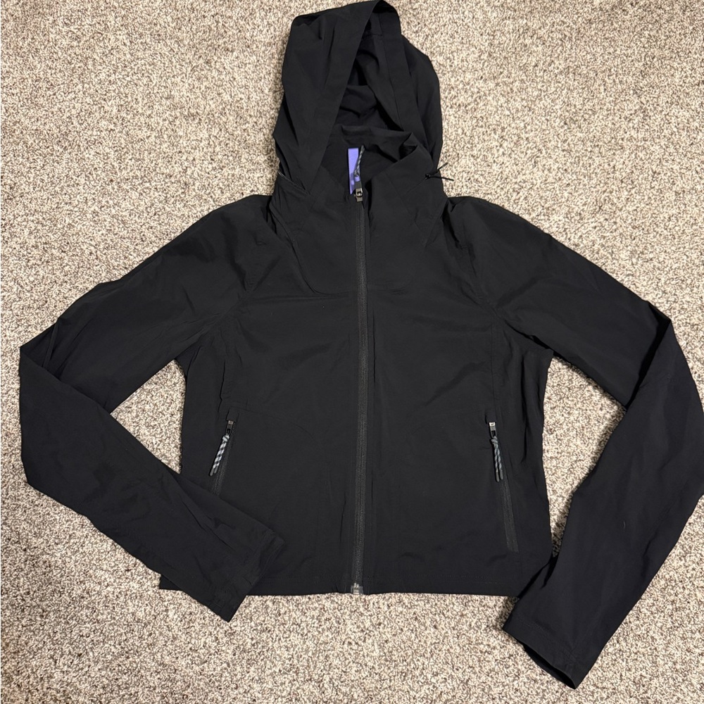 lululemon athletica Black Hooded Utility Jacket with Zip Pockets